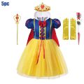 Disney Princess Dress Snow White Kids Girl Costume with Cape Carnival Party Cosplay Children Clothing Birthday Princess Vestidos. 