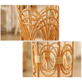 Rattan Indoor Plant Stand Straw Woven Flowers Pot Holder Stool with Legs Floor Planter Baskets Rack Wooden Plant Shelf B Easy Install. 