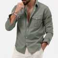 Men's Stylish Double Pocket Full Sleeve Shirt.