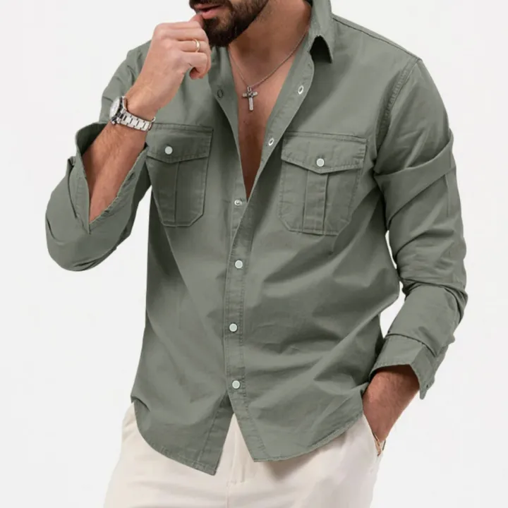Men's%20Stylish%20Double%20Pocket%20Full%20Sleeve%20Shirt%20-%20Image%208