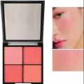 4 Colors Makeup Blush Palette, 4 IN 1 Blusher Palette Pack Of 1 Multicolor. 