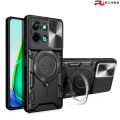 PlusCase for Vivo Y28 4G 360° Rotate Ring Stand Full Protection Slide Lens Cover Shockproof Case. 