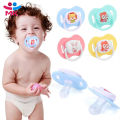 Cartoon Silicone Baby Pacifier with Cover BPA Free Safety Soft Material Convenient Carry Sleeping Baby Pacifier Easy To Hold Baby Pacifier Soother Toys.