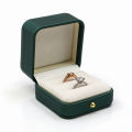 Engagement Ring Box Double Slot Ring Boxes Leather Velvet Portable Jewelry Bearer Holder for Proposal Wedding Ceremony Anniversary Gift for Women. 