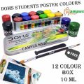 DOMS Poster Colour 6/12/14 color box Paint for artists. 