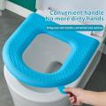 Waterproof Toilet Seat Cushion Bathroom Accessories Silicone Four Seasons Household Washable Paste Foam Toilet Cover. 