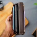 Urbaland Wane Double Original Leather Long Wallet – Wane Long Wallet - Chocolate.