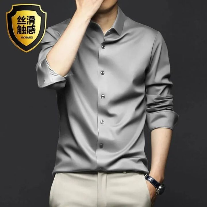 S-5XL%20Men's%20Shirt%20Long%20Sleeve%20Non%20iron%20Wrinkle%20Resistant%20Business%20Dress%20High%20end%20Professional%20Casual%20Suit%20White%20Shirt%20-%20Image%203