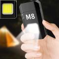 Cross border creative hot selling M8 electric wire lighter portable and rechargeable COB lighting flashlight. 
