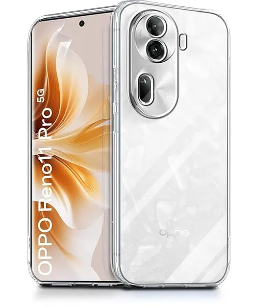 Oppo Reno 11 Pro 5G Flexible Clear Transparent Soft TPU Back Case Cover