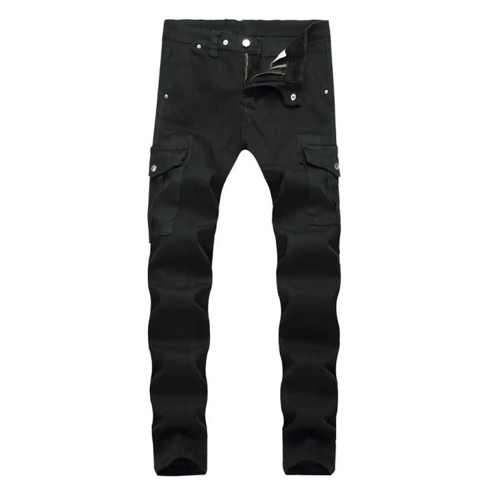 Motorcycle%20Denim%20Pants%20Men's%20Black%20Jeans%20Fashion%20Stretch%20Zipper%20Skinny%20Jeans%20Pleated%20Moto%20Biker%20Men%20Slim%20Pants%20Hot%20Selling%20-%20Image%206