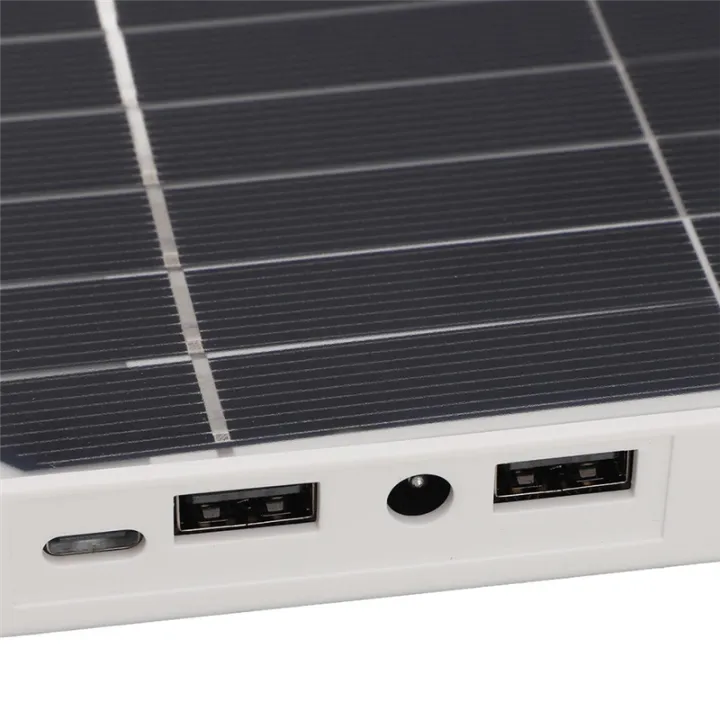 JAERBEE%20Waterproof%20Solar%20Panel%20Kit%2020W%20Portable%20Solar%20Charger%20with%202%20USB%20Outdoor%20Battery%20Powered%20for%20Camping%20with%20Mounting%20Rack%20-%20Image%205