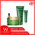 Breylee Acne Treatment Set 4pcs (Facial Cleanser, Acne Gel, Serum ,Cream). 