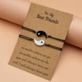 Charm Bracelet For Couple Friendship Compass Tai Chi Butterfly Pendant Rope Chain Bracelet Bangle For Women Men Lucky Jewelry. 