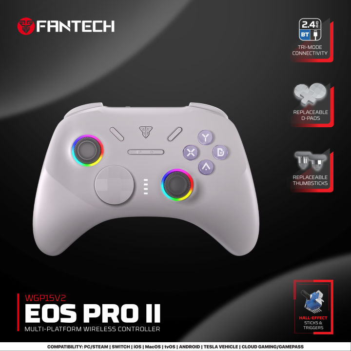FANTECH WGP15V2 Eos Pro II Multi-Platform Wireless Controller GREY ...