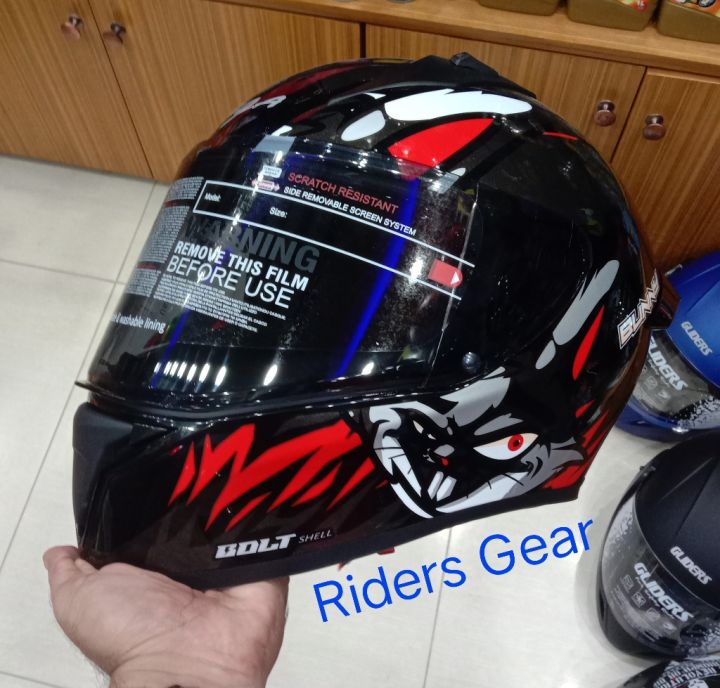 Vega Bolt Bunny Black And Red Colour Helmet For Riding Bike