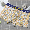 Nanjiren Men's Underwear Pure Cotton Boxer Brief Antibacterial Breathable Cotton Boxer Shorts Head Print Youth Shorts.