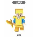 【Best-Selling】 My World Minecraft Minifigures Steve Zombie Iron Golem Enderman Model Building Blocks Diy Toys Gifts Style:XH1569. 