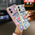 JIUMOO Case For vivo V25 5G V25 Pro 5G V25E X80 Lite S15 Pro 5G Case Cartoon Doraemon Pattern Shockproof Luxury Plating Phone Cases Square Edge Soft Silicone Case Full Cover Camera Lens Protection Shell. 