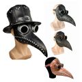 Halloween Black Rubber Plague Doctor Mask Long Nose Bird Beek Steampunk Gas Latex Face Mask Cosplay Prop for Kids and Adult. 