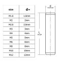M1.5 M2 M2.5 M3 M4 M5 M6 M8 M10 M12 GB119 304 Stainless Steel Solid Rod Bearing Parallel Cylindrical Positioning Roll Dowel Pin. 