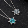 Crystal Snowflake Zircon Flower Necklaces & Pendants Jewelry Gift For Women Girls - Necklace For Girls - Necklace For Girls - Necklace For Girls - Necklace S.
