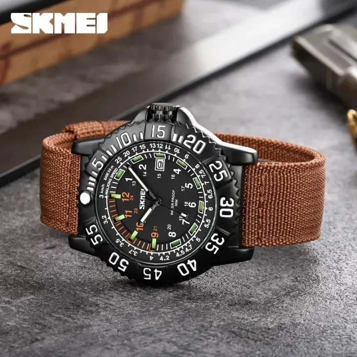 SKMEI%209281%20Fashion%20Sport%20Men%20Quartz%20Watch%20Nylon%20Luminous%20Date%20Calendar%20Mens%20Waterproof%20Wristwatches%20Military%20Clock%20reloj%20hombre%20-%20Image%204