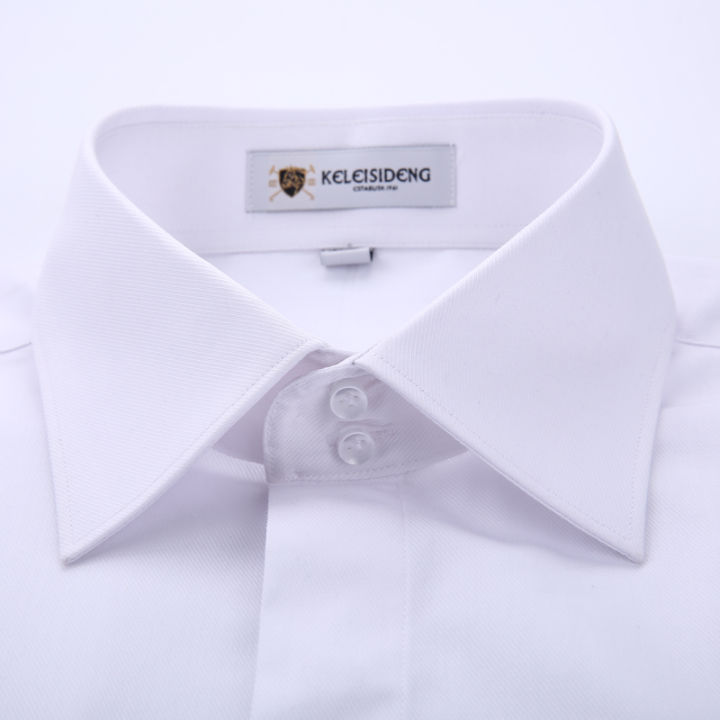 Men's%20Classic%20Fly%20Front%20Placket%20French%20Cuffs%20Dress%20Shirt%20Without%20Pocket%20Full%20Sleeve%20Standard-fit%20Banquet%20Wedding%20White%20Shirts%20-%20Image%202