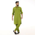 Linen Cotton Kabli Set For Men. 