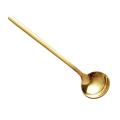 Steel Long handle Pickle/Achar Spoon Round (26cm) / 1 pc Golden. 