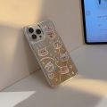 Electroplated Mirror Cat Head Phone Case for iPhone15 14 12 13 11 Pro ProMax Plus X XR Xsmax Shockproof Phone Cover.