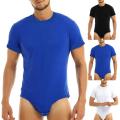 Bodysuit Pajamas Bodybuilding Short Sleeve Men Nighty Romper Men One Piece Underwear Romper.