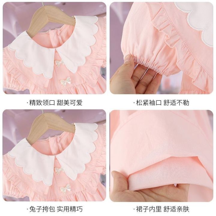 Girls%20Dress%20Summer%202024%20New%20Children's%20Clothes%20Little%20Girl%20Little%20Fresh%20Princess%20Dress%20Foreign%20Style%20Thin%20Skirt%20Tide%20-%20Image%204