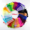 7*9 10*15 17*23cm Solid Color Yarn Organza Gift Bags Organza Bag Mesh Wedding Candy Packaging Bag Storage Tulle Fabric Pouches. 