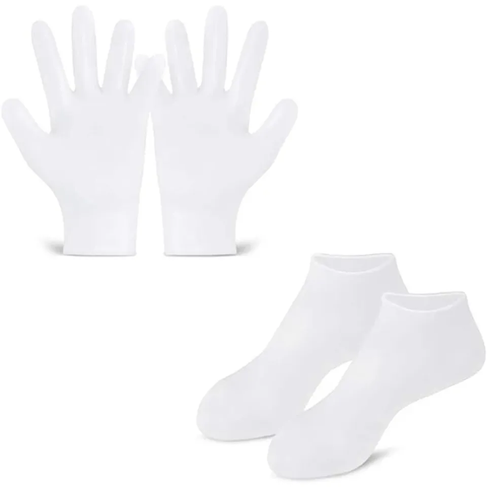 Silicone Exfoliating Socks Gloves Anti Slip Foot Hand Spa Mask