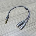 Braided 3.5mm earphone adapter cable 1-2 splitter extension cable 2-in -1 audio cable couple sharing cable. 