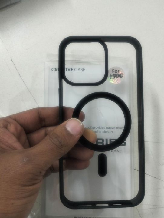 For Apple iPhone 15 Pro max Phone Case Q Series Magsafe Premium Transparent Back Cover