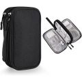 Electronics Accessories Storage Cases Cable Storage Bag with Zipper Dustproof Electronics Travel Organizer for Hard Cables Cords.