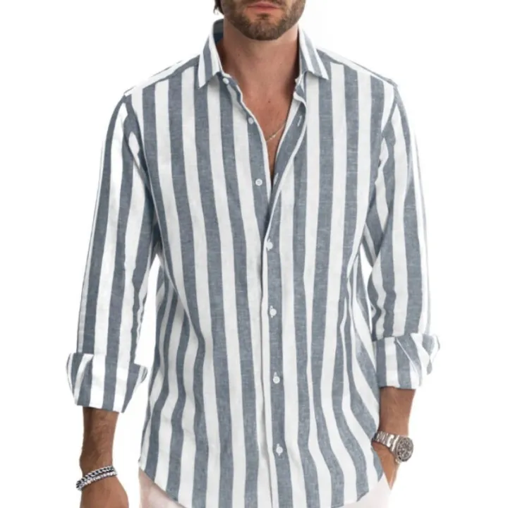 Men's%20Casual%20Blouse%20Shirt%20Stripe%20Printing%20Loose%20Tops%20Long%20Sleeve%20Tee%20Shirt%20Spring%20Autumn%20Casual%20Handsome%20Men's%20Shirts%202023%20New%20-%20Image%206