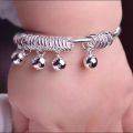 【7Rings Store】Baby Bracelet Silver Color Newborn Birthday Gift Infant Kids Adjustable Jewelry Handmade Chain Bracelets Anklet. 