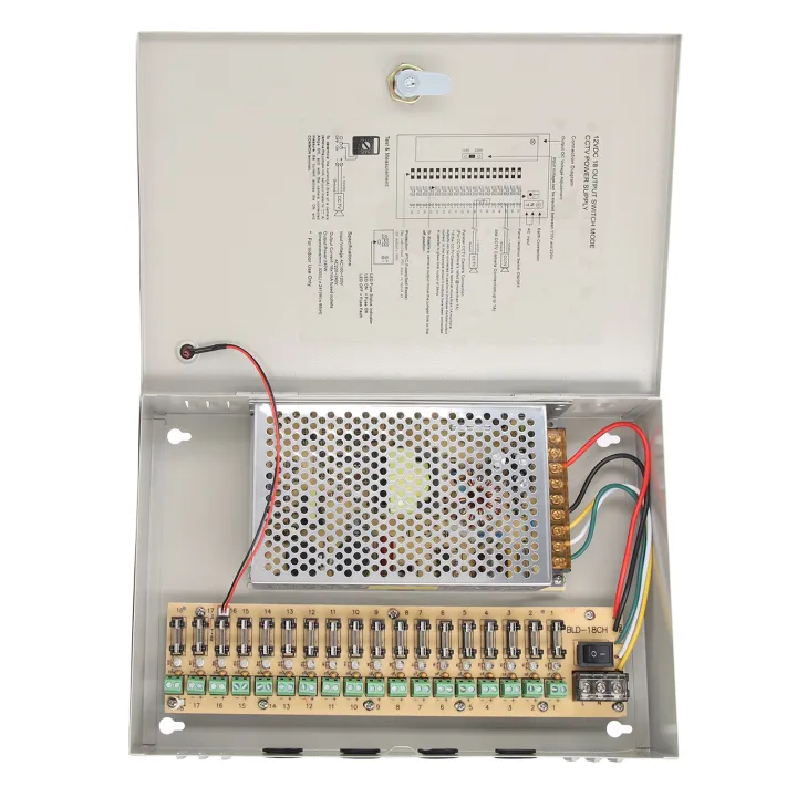 CCTV%20Power%20Supply%20110V%2012V10A%20Electric%20Shock%20Proof%20Power%20Supply%20Box%20Anti%20Theft%20Lock%2018%20Channel%20Rain%20Proof%20for%20Market%20-%20Image%208