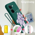 [Free tempered glass] casing Vivo Y36 4G Vivo y27s Vivo Y36 5G 2023 phone case softcase liquid silicone shockproof bumper cover new design cartoon oil painting flowers ytmyhh02. 