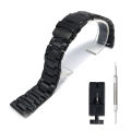 Langley Universal Stainless Steel Watch Band 20/22mm Black Watch Strap. 