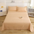 Thickened brushed bed sheet single piece solid color washed cotton 1.2 meters 1.5 meters modern simple single red quilt ins. 