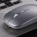 (Ready Now)C7002 2400DPI 4 Keys Colorful Luminous Wireless Mouse, Color: Dual-modes White. 