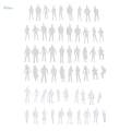 4x20Pieces 1/50 Scale Unpainted Model People Architectural Mini Figures Kit.
