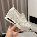 Trendy breathable lightweight fashion elegant drop shipping mesh upper thick sole sports casual shoes for ladies.