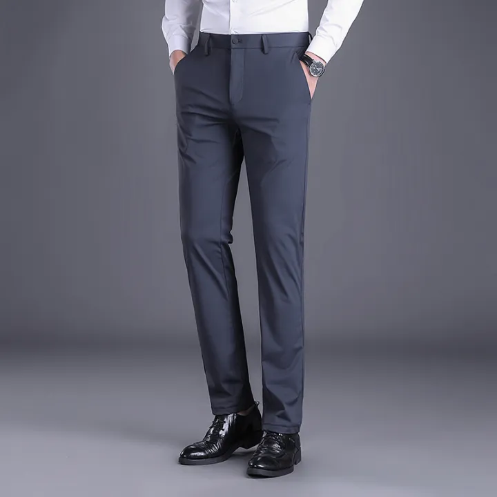 Romon/Romon%20Embroidered%20Stretch%20Anti-Wrinkle%20Casual%20Pants%20Early%20Autumn%20Versatile%20Men's%20Casual%20Suit%20Pants%20Straight-Leg%20Trousers%20-%20Image%202