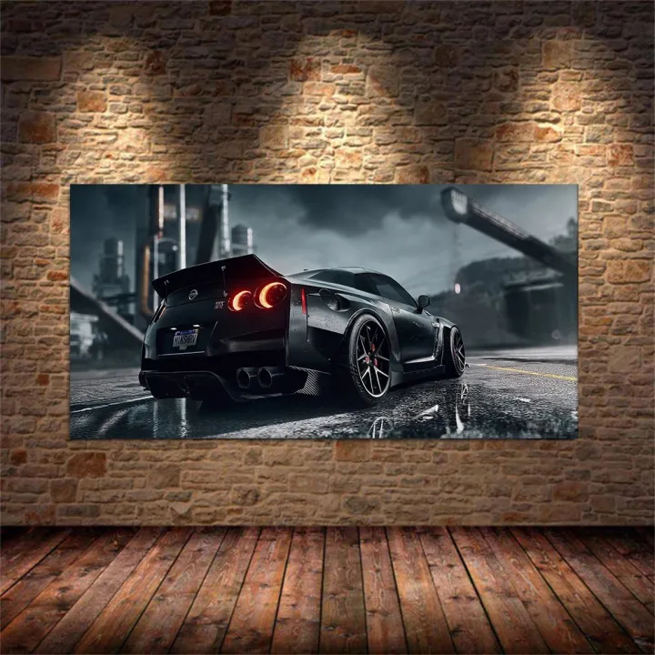 Car%20Wall%20Art%20Picture%20GTR%20R34%20VS%20Supra%20Vehicle%20Modern%20Canvas%20Painting%20Poster%20and%20Print%20for%20Living%20Room%20Bedroom%20Home%20Decor%20-%20Image%203