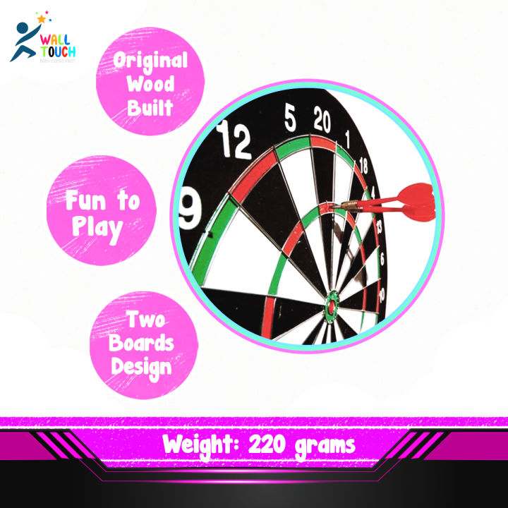 12%20Inch%20Double-Sided%20Wooden%20Dart%20Board%20(30CM)%20with%204%20Steel%20Tip%20Darts%20%E2%80%93%20Solid%20Wood%20Indoor%20Game%20for%20Home%20&%20Office%20-%20Image%202